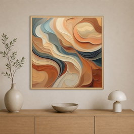 Wallity Pintura decorativa en lienzo enmarcada 80 x 80 cm Multicolor